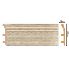 Цветной напольный плинтус Decomaster D233-72 ШК/8 (120*23*2400 мм)